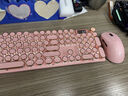 火翼星K74啵啵粉無(wú)線(xiàn)藍牙復古朋克機械鍵盤(pán)鼠標套裝女生電腦游戲辦公電競可愛(ài)高顏值 胭脂粉-無(wú)線(xiàn)三?！径喙δ茱@示屏+旋鈕】+輕量化鼠標 曬單實(shí)拍圖