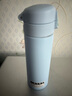 膳魔師（THERMOS）【日本發(fā)貨】膳魔師不銹鋼真空隔熱保溫保冷杯簡(jiǎn)約易攜帶吸管杯 淺藍色350ml 曬單實(shí)拍圖