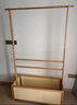 妙巧楠竹家用衣帽架臥室衣架落地多功能可移動(dòng)掛衣架簡(jiǎn)約置物架收納架 原色塑藤95長(cháng)衣帽架 曬單實(shí)拍圖