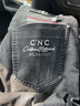 C'N'C【輕奢衣服】CNC男裝23年春夏新款牛仔褲男品牌個(gè)性logo刺繡褲子 黑色 33 曬單實(shí)拍圖