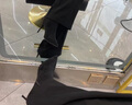 NINE WEST/玖熙美國品牌踝靴女2025冬季新中式優(yōu)雅尖頭細(xì)跟V口顯瘦高跟短靴 白色 34 (220mm) 曬單實拍圖