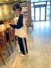 優(yōu)優(yōu)1點(diǎn)（Yoyo one）女童運(yùn)動(dòng)褲兒童春秋款2025新款春季休閑闊腿褲女大童衛(wèi)褲春裝褲子 15186灰白【升級(jí)款-耐磨耐穿】 140cm 曬單實(shí)拍圖