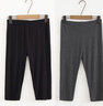 惠奴比莫代爾打底褲女夏薄款加肥加大胖MM200斤大碼緊身顯瘦外穿七分褲 黑色+深灰色【2條裝】 XL 120-150斤 曬單實(shí)拍圖