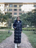 ADANMON超厚輕盈95%羽絨服女高克重新款過(guò)膝加長(cháng)款寬松加厚冬季男女外套優(yōu)雅黑 95白鴨絨（男女同款）M (165) 體重125斤以?xún)却?曬單實(shí)拍圖
