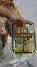 欣美雅（xinmeiya）玻璃飯盒可微波爐加熱專(zhuān)用碗學(xué)生上班族帶飯餐盒保鮮分隔型便當盒 大長(cháng)三隔【兩只】+保溫包+餐具 曬單實(shí)拍圖