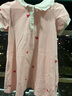 笛莎（DEESHA）女童2023夏娃娃領(lǐng)連衣裙33232C910粉印花130 曬單實(shí)拍圖