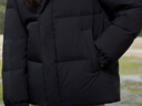 鴨鴨（YAYA）時(shí)空道宇系列短款三防羽絨服男女同款2025冬季抗寒泡芙加厚外套 曬單實(shí)拍圖