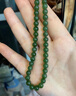 中國黃金（CHINA GOLD）串散珠瑪瑙項鏈女氣質(zhì)新中式國風頸鏈生日端午禮物送老婆女友媽媽 綠瑪瑙項鏈-8MM 曬單實拍圖