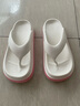 卡帝樂(lè )鱷魚(yú)拖鞋女士人字拖外穿夾腳休閑沙灘鞋涼拖鞋子女 1480 白粉 38-39 曬單實(shí)拍圖