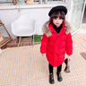 G.DUCKKIDS兒童羽絨服女童中長(cháng)款2023冬季新款加厚童裝女孩冬裝外套寶寶反季 紅色拜年棉服【真毛領(lǐng)】 130 建議120-130cm7-8歲 曬單實(shí)拍圖