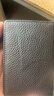 木拓男士真皮卡包超薄款荔枝紋牛皮名片夾證件夾防消磁RFID卡包定制LG 咖啡色 曬單實(shí)拍圖
