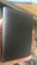 木拓男士真皮卡包超薄款荔枝紋牛皮名片夾證件夾防消磁RFID卡包定制LG 咖啡色 曬單實(shí)拍圖