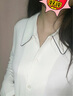愛(ài)慕睡衣套裝女翻領(lǐng)開(kāi)衫長(cháng)袖長(cháng)褲袋兜家居服套裝AM46A471 牙白色100 M (165) 曬單實(shí)拍圖
