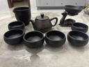 石茗堂建水紫陶高檔功夫茶具套裝家用簡約陶瓷泡茶壺大蓋碗整套功夫茶杯 石瓢9頭套裝 曬單實拍圖