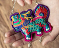 王的手創(chuàng) 麒麟長(zhǎng)命鎖項(xiàng)鏈999銀手工刺繡新生兒滿月禮新婚吊墜女 精細(xì)手工瑞獸 曬單實(shí)拍圖