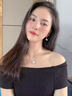 KASIYUS925銀淡水珍珠耳環(huán)項鏈女耳釘套裝送女友老婆七夕情人節(jié)生日禮物 925銀（項鏈+耳環(huán)）+證書+禮盒 曬單實拍圖