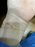 中國黃金（CHINA GOLD）18k金手鏈k金手鏈女士飾品環(huán)環(huán)相扣愛(ài)心手鏈送老婆女友生日禮物 18K金+禮盒+賀卡+支持刻字 曬單實(shí)拍圖