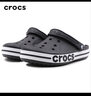 卡駱馳（CROCS）洞洞鞋貝雅卡駱班男鞋女鞋夏季新款透氣拖鞋沙灘鞋一腳蹬穿脫涼鞋 黑色/白色-066 45-46 (290mm) 曬單實(shí)拍圖