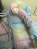 新款兒童輕薄棉服男童羽絨棉衣嬰兒寶寶女童保暖外套小童秋冬棉襖 彩虹色 90 建議70-80cm 曬單實(shí)拍圖