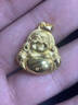 中國(guó)黃金（CHINA GOLD）黃金彌勒佛吊墜項(xiàng)鏈足金蓮華佛像生日七夕節(jié)禮物送女友老婆 約2.4g【送925銀鏈】 曬單實(shí)拍圖