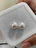 曼阿麗正圓珍珠耳釘S925銀針養耳洞施家珍珠耳飾2026年爆款女強光澳白 【澳白】10MM珍珠耳釘 曬單實(shí)拍圖