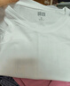 優(yōu)衣庫女裝SUPIMA COTTON圓領(lǐng)T恤短袖打底內搭新款474408 00 白色 XL /165/92A 曬單實(shí)拍圖