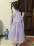 迪士尼愛莎公主裙子女2025新款女童連衣裙春秋兒童公主裙LX81227 紫130 曬單實拍圖