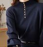 皮爾卡丹（pierre cardin）2025新款早秋長袖連衣裙女配大衣優(yōu)雅毛衣裙半高領(lǐng)打底 藏青色.【版】 XL 曬單實(shí)拍圖