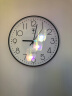 北极星（POLARIS）挂钟客厅钟表挂墙家用时钟现代简约大气挂表时尚14英寸石英钟黑色 实拍图