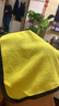 珊瑚絨小方巾游泳擦汗吸水戶(hù)外運動(dòng)健身毛巾不留痕不掉毛不褪色 黃色 23*23cm 曬單實(shí)拍圖