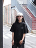 小惡魔國潮牌小惡魔仿麂皮反光短袖t恤笑臉情侶裝男女款寬松簡約半袖mbd 黑色上衣 M【120-150斤】 曬單實拍圖