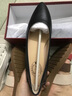 軟羊皮鞋女單鞋平底尖頭軟皮鞋女一腳蹬真皮軟底淺口工作上班鞋舒適鞋 黑色 40 曬單實(shí)拍圖