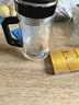 希諾（HEENOOR）雙層玻璃杯帶把手高檔泡茶杯子男家用辦公透明水杯XN-6723 450mL 曬單實(shí)拍圖