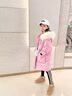 G.DUCKKIDS兒童羽絨服女童洋氣新款中長(cháng)款加厚寶寶中大童女孩白鴨絨保暖外套 蘿莉粉色 9919 120 合適1.2米35-45斤左右 曬單實(shí)拍圖