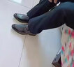 老爺車皮鞋男真皮商務(wù)正裝男鞋透氣套腳尖頭內(nèi)增高皮鞋亮皮新郎婚鞋子男 9133黑色[平跟單鞋款] 40 曬單實(shí)拍圖