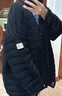MM6 Maison Margiela白色Logo標簽立體針織效果毛衣開(kāi)衫 900黑色 M 曬單實(shí)拍圖