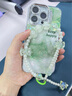 圣圖朗藝術(shù)貝殼紋暈染山茶花適用iphone15promax蘋(píng)果14手機殼新款13全包防摔11網(wǎng)紅女高級感12立體保護套 綠色暈染山茶花帶支架+手鏈 iPhone 14 Pro 曬單實(shí)拍圖