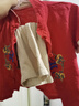 兒童裝漢服2025新款唐裝夏季寶寶男童夏款古裝男孩中國風(fēng)古裝套裝 五福套裝紅色 120 曬單實(shí)拍圖