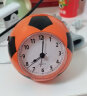 汉时（Hense）创意儿童闹钟学生床头钟时尚个性闹表卡通音乐时钟足球造型小台钟HA09橙色 实拍图