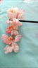 贏(yíng)夫人（Mrs win）花朵發(fā)簪古風(fēng)簪子 漢服絹花頭飾流蘇步搖發(fā)釵 復古頭花古裝配飾女 芳瑤-木發(fā)簪-B 曬單實(shí)拍圖