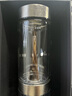 格亞（GEYA）【新品】純鈦茶水分離泡茶杯雙層玻璃水杯男女高檔商務(wù)便攜茶道杯 皓月銀【純鈦款】 曬單實(shí)拍圖