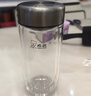 希諾雙層玻璃杯男女士鵝蛋泡茶杯辦公室2025新款水杯車載杯子 9391珠光本色410ml 曬單實拍圖
