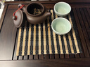 檀源黑檀木茶盤家用儲(chǔ)水式大號(hào)功夫茶具紅木瀝水茶海茶托實(shí)木干泡茶臺(tái) 黑檀木五福茶盤【51*32*8cm】 曬單實(shí)拍圖