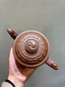 璽翰雅（ROYHOYE）正宗宜興紫砂壺高工嚴(yán)偉純手工茶壺底槽青老紫泥八卦龍頭一捆竹壺 四號井底槽青 320ml 曬單實拍圖