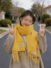 viney圍巾女冬季新款保暖圍脖兩用外搭長(cháng)披肩生日新年禮物送女生女友 【亮黃色】送老婆 高檔時(shí)尚休閑輕奢斗篷披風(fēng) 曬單實(shí)拍圖