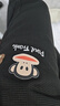 大嘴猴（paul frank）褲子男士秋冬季休閑褲男褲寬松運動(dòng)小腳束腳衛褲男 黑色 M 曬單實(shí)拍圖