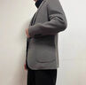 皮爾卡丹（pierre cardin）雙面羊毛呢西服男士秋冬商務(wù)休閑小西裝可拆內膽短款呢子大衣外套 灰色(70%綿羊毛) 180/XL【建議135-150斤】 曬單實(shí)拍圖