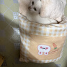 嬉皮狗（hipidog）格子小兔秋冬季保暖加厚貓咪睡袋貓窩狗狗封閉式狗狗窩寵物床墊子 黃色小兔（帶枕頭） L：（建議體重13斤內） 曬單實(shí)拍圖