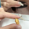 中國黃金（CHINA GOLD）十二生肖吊墜足金黃金吊墜本命年蛇情人節生日情人節禮物送女朋友 生肖蛇吊墜-約1.9g【贈銀鏈】 曬單實(shí)拍圖