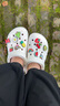 CROCS卡駱馳貝雅洞洞鞋沙灘鞋|10126 白色-100 39(240mm)  曬單實(shí)拍圖
